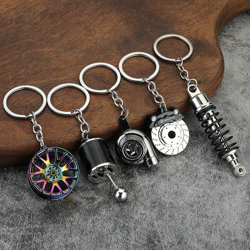 Men'S Fashion Hub - Creatieve simulatie auto-onderdelen metalen sleutelhanger turbo