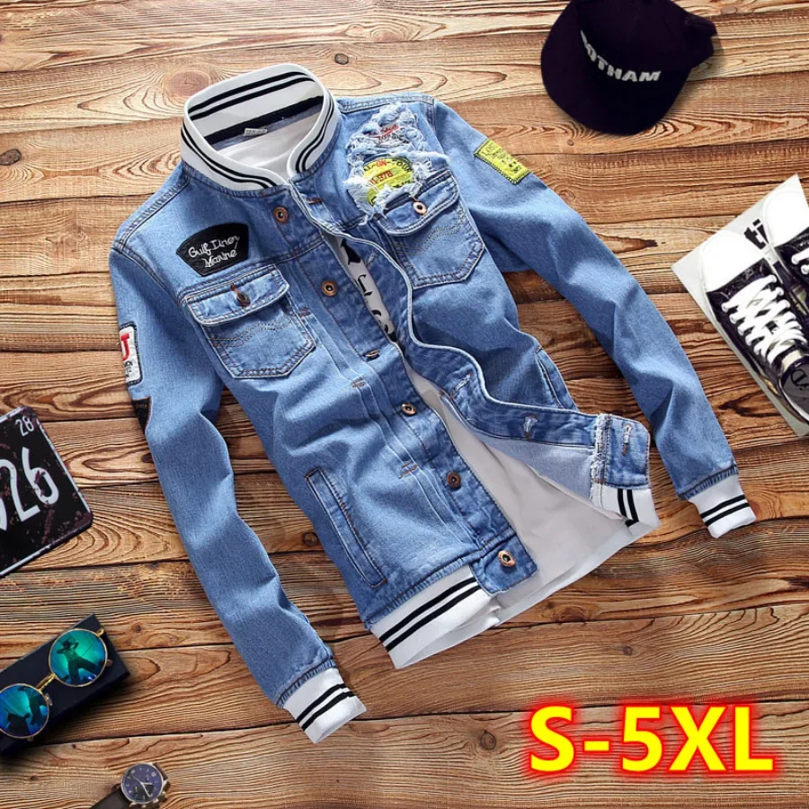 Bomber Jacket Men - Nieuwe 2026 Heren Denim Jassen Mode