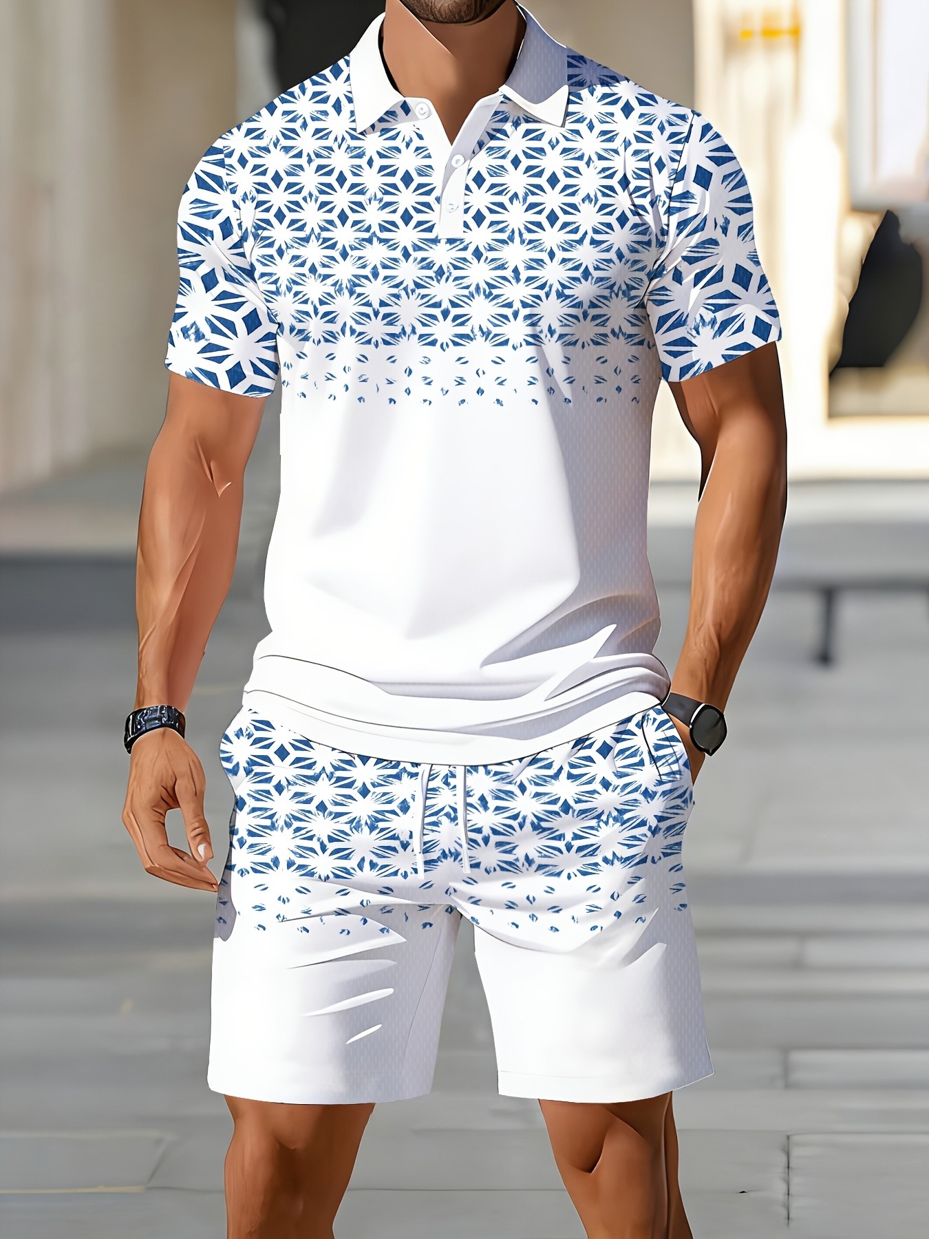 Men'S Fashion Polo Shirt - Zomer 2026 Amerikaanse heren poloshirtset voor