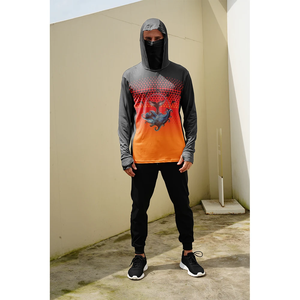 Mens Fashion Casual - Visserijshirts Heren Zonbescherming Hoodie Masker Alles-in-één