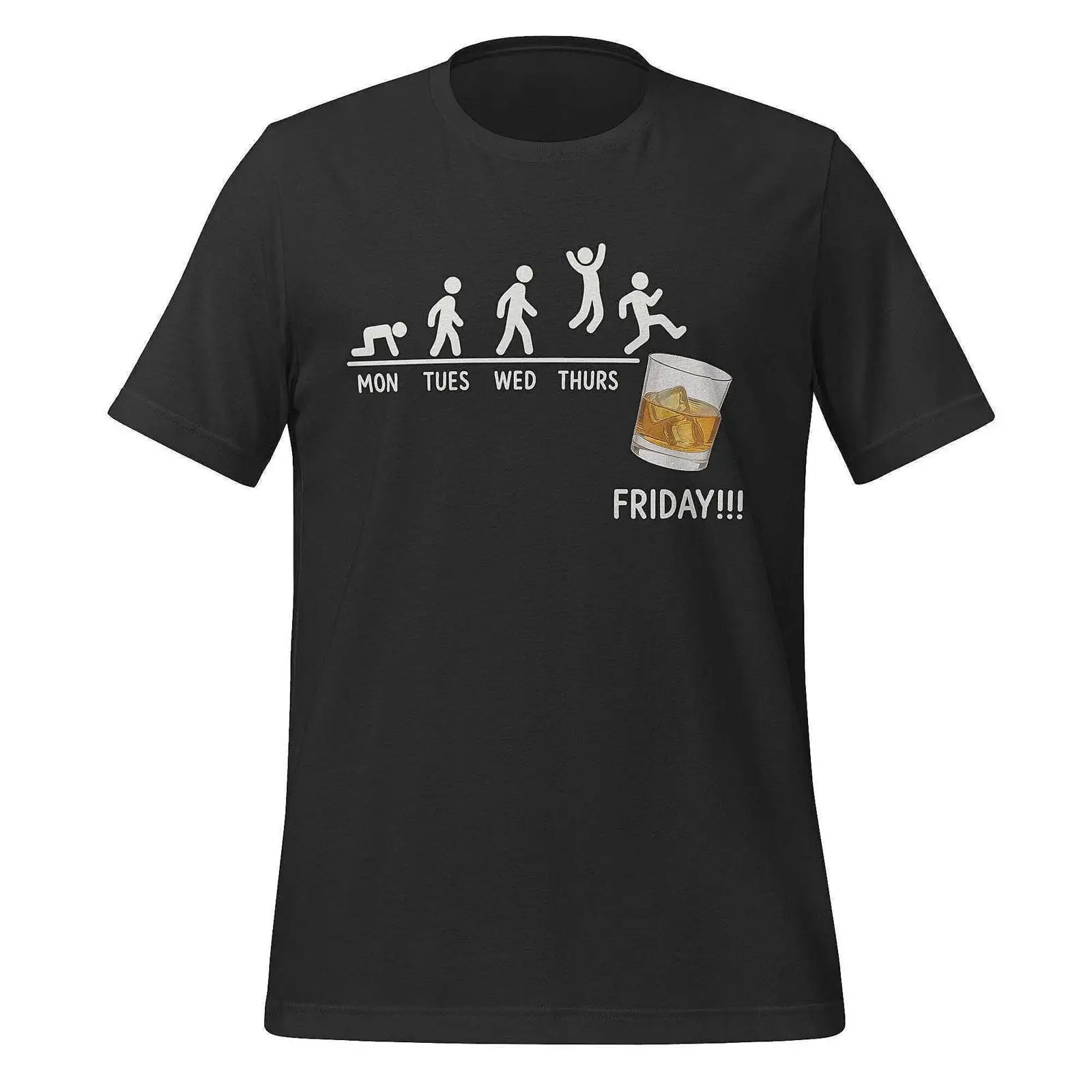 Men'S Fashion Evolution - Whisky Lover T-shirt Grappig Friday Evolution