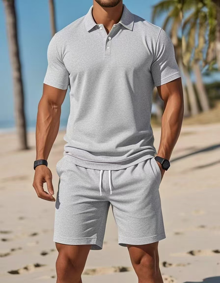 Men'S Fashion Polo Shirt - 2026 Heren Zomer Polo Shirt Set,