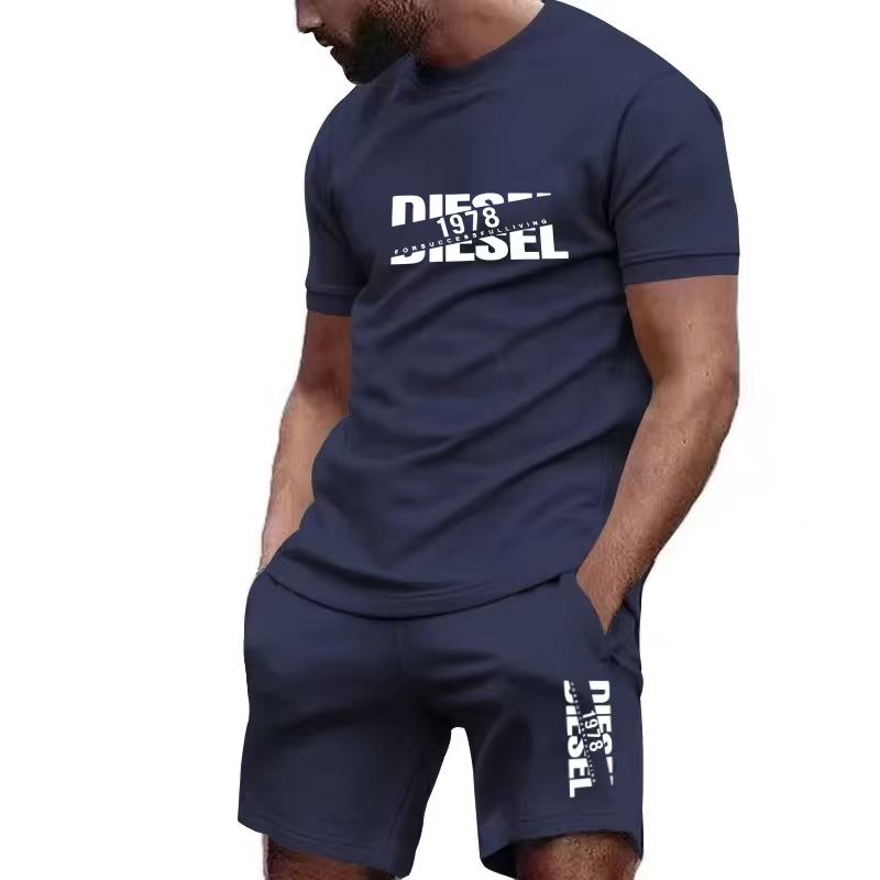 Men'S Fashion Course - 2026 nieuwe zomer heren T-shirt+shorts set,