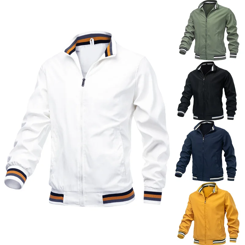 Bomber Jacket Men - Lente Herfst Bomberjack Mannen Zwart Casual