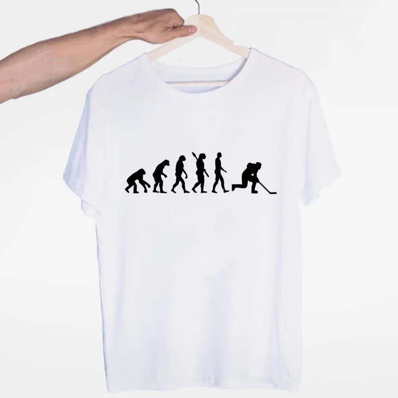 Men'S Fashion Evolution - Mannen Evolutie Van Ijs Hockeyer T-shirt