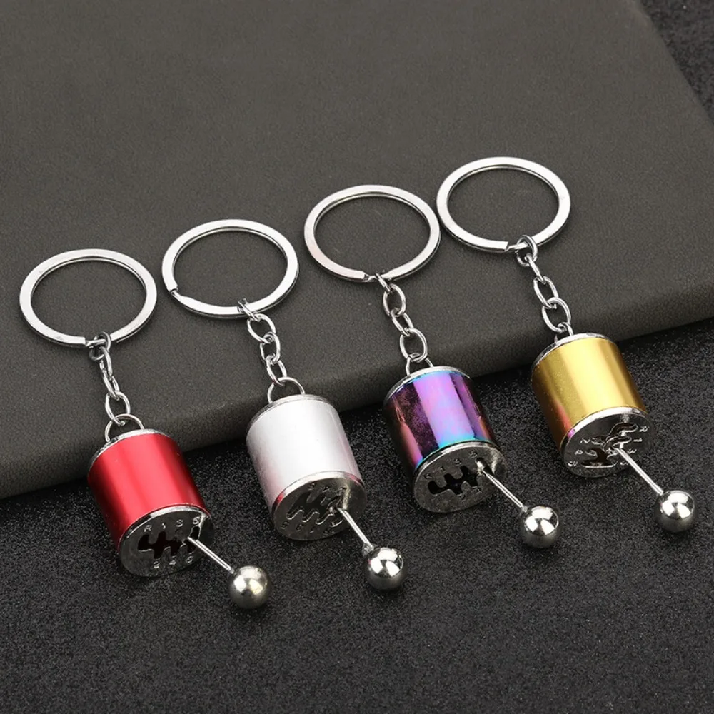 Men'S Fashion Gold Chain - Creatieve metalen mini-auto-onderdelen handgeschakelde sleutelhanger autoliefhebber