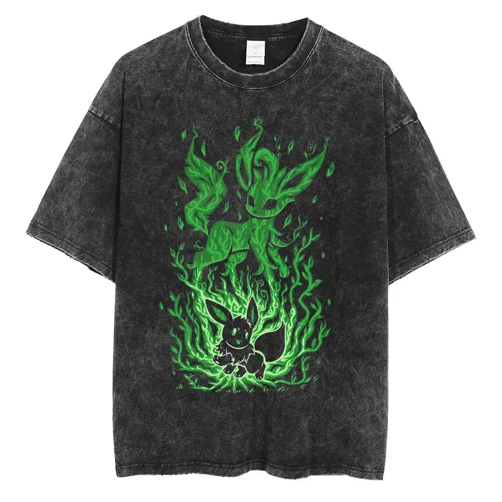 Men'S Fashion Evolution - Pokemon 2026 zomer vintage gewassen katoenen