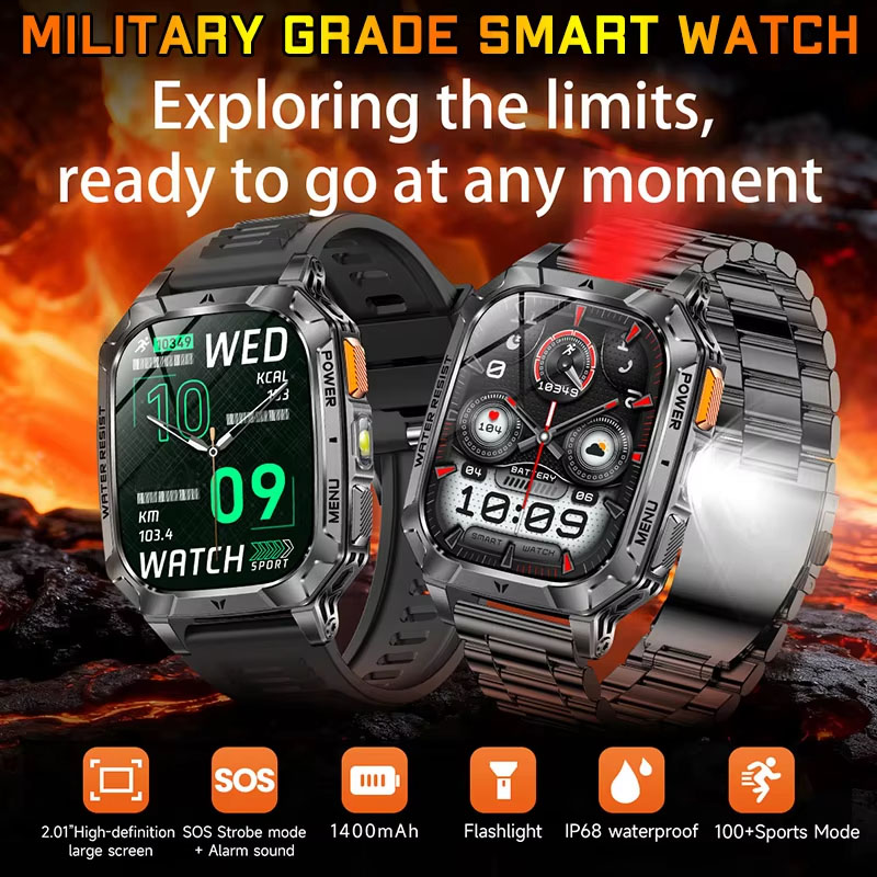Men'S Fashion Week 2026 - 2026 Nieuwe Hot zaklamp Heren Smartwatch
