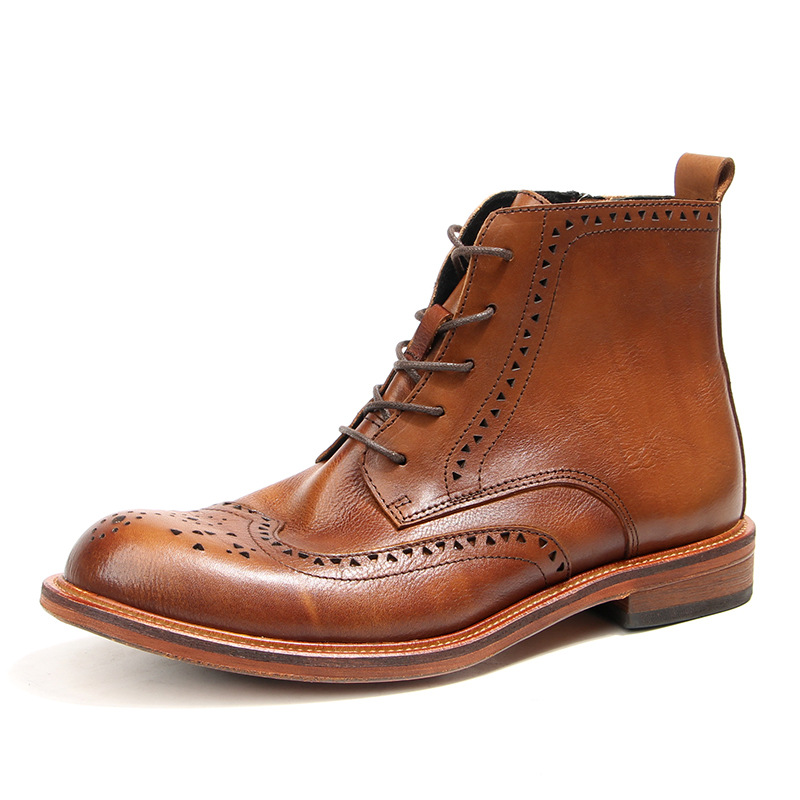 Mens Fashion Autumn 2025 - Vintage heren enkel Chelsea laarzen luxe