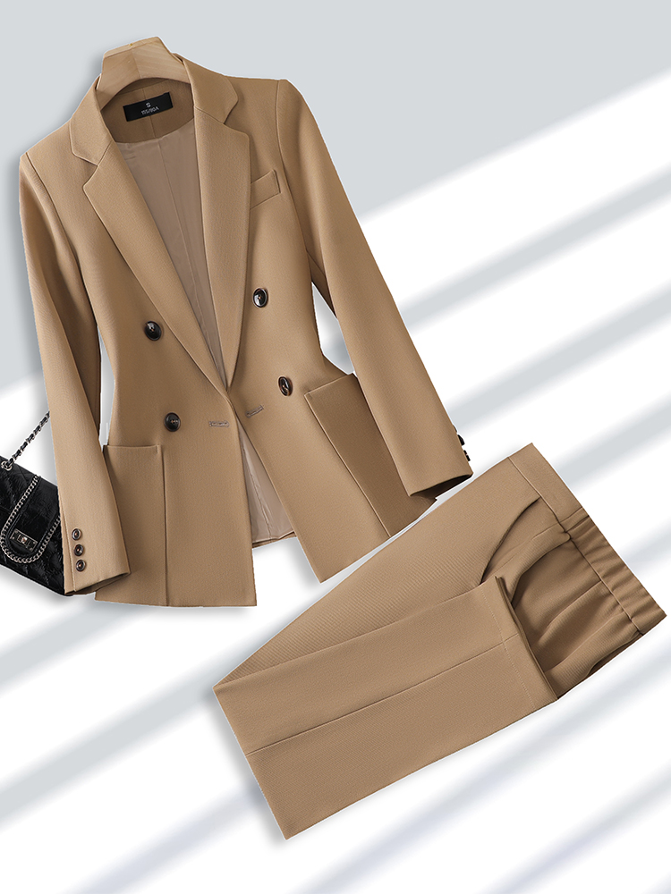 Men'S Fashion Khaki Pants - Mode Dames Broekpak Formele Dames Kantoorwerkkleding
