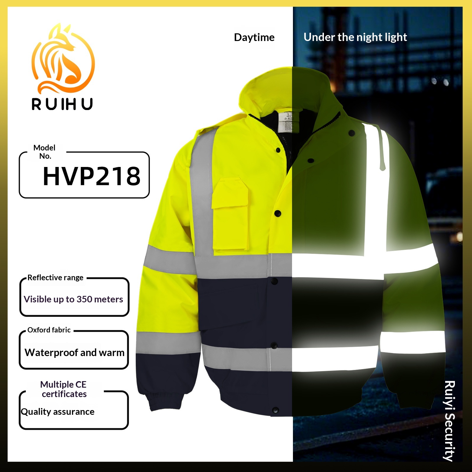 Bomber Jacket Men - Winterjas met hoge zichtbaarheid voor heren,