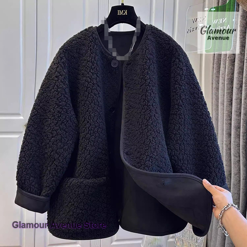 Sherpa Jacket Fleece - Koreaanse stijl lamswollen jas dames herfst