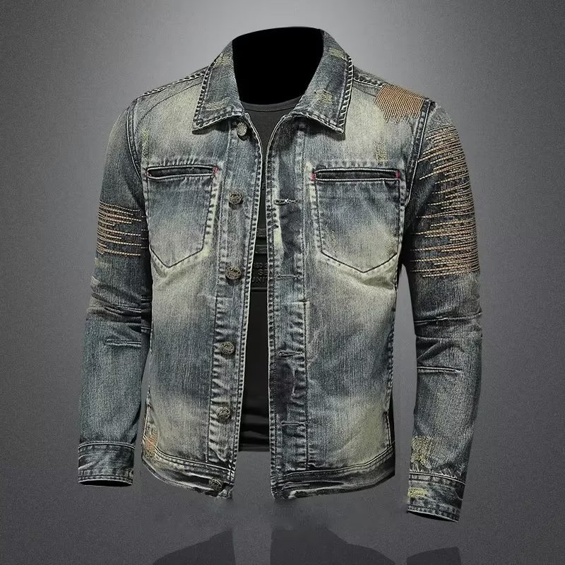 Men'S Fashion Jeans 2025 - 2025 winter denim jasje mannelijke Mode