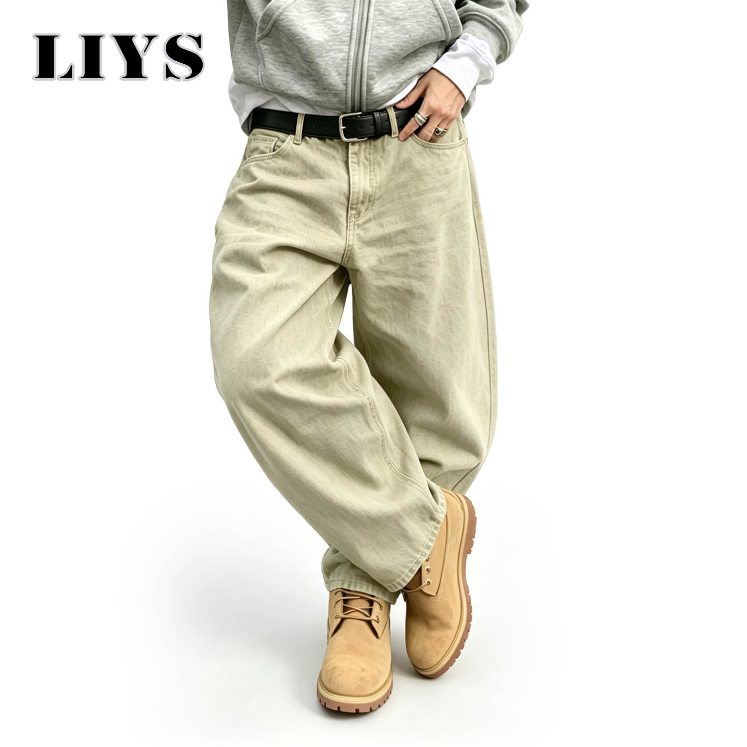 Men'S Fashion Khaki Pants - LIYS Heren Amerikaanse retro licht kaki
