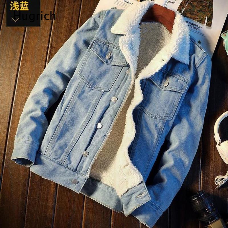 Sherpa Jacket Fleece - Lichtblauwe denim truckerjas met sherpa fleece
