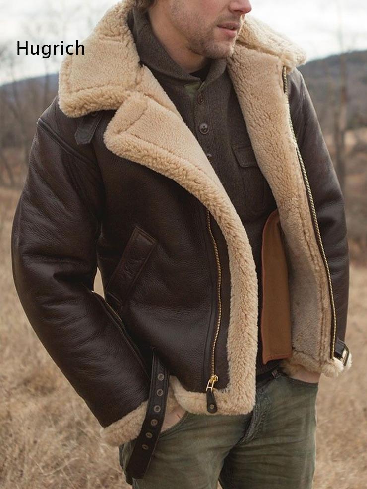 Bomber Jacket Men - Heren B3 Shearling Aviator Jas Bruin