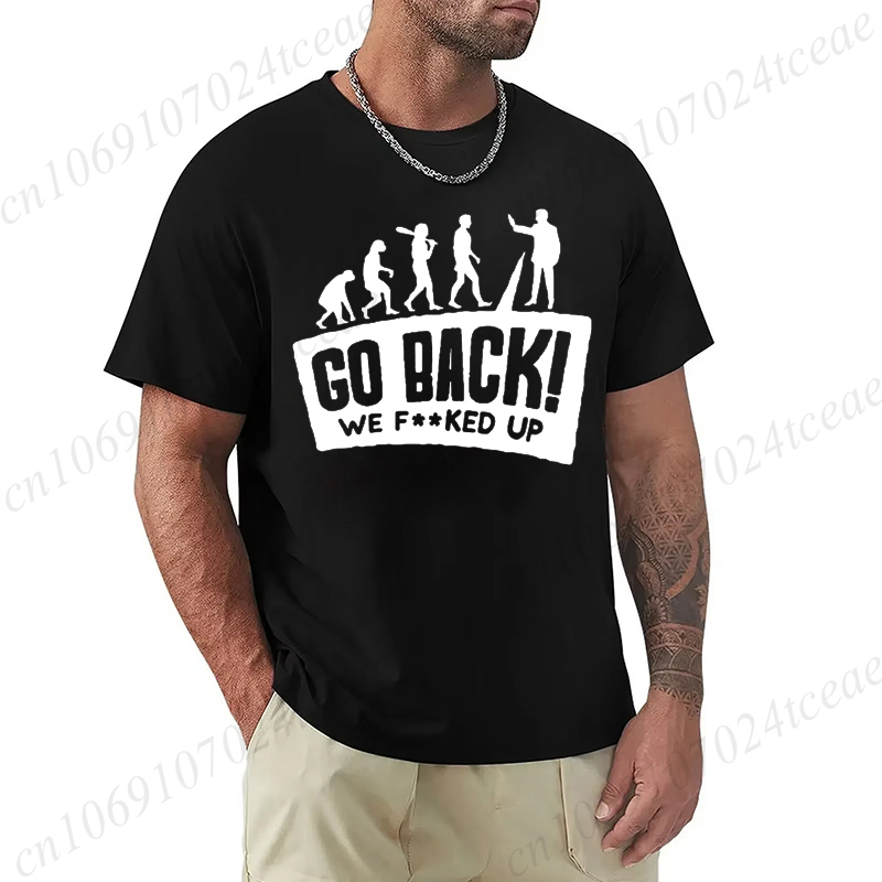 Men'S Fashion Evolution - Asian Size Evolution Thema Humor Print