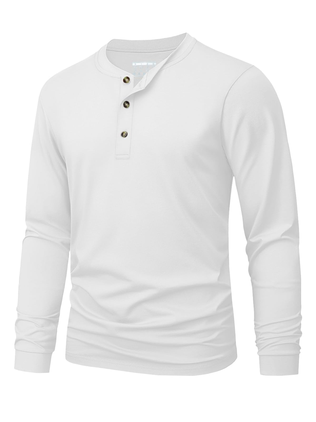 Mens Fashion Casual - Henley-T-shirt voor heren Eenvoudige effen kleurprint