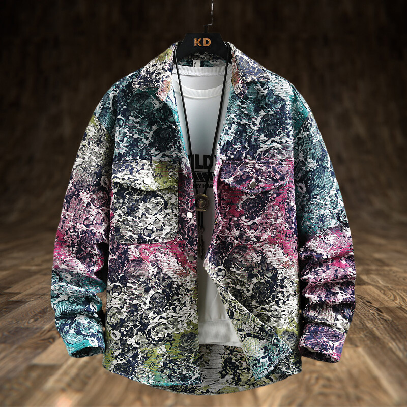 Jeans Shirt Fashion For Men - Lente Heren Luxe Denim Jas Lang