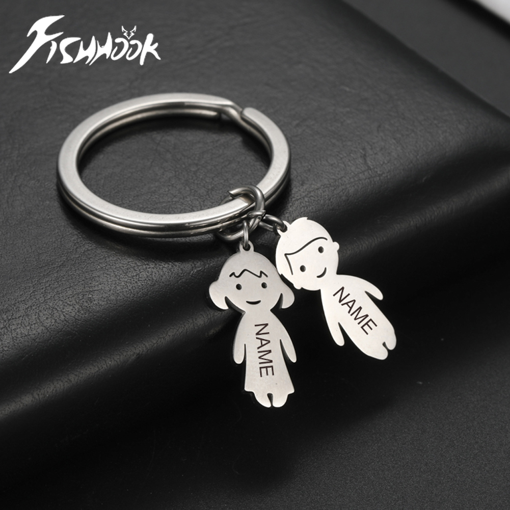 Men'S Fashion Gold Chain - Gepersonaliseerde sleutelhanger met aangepaste naam, sleutelhanger