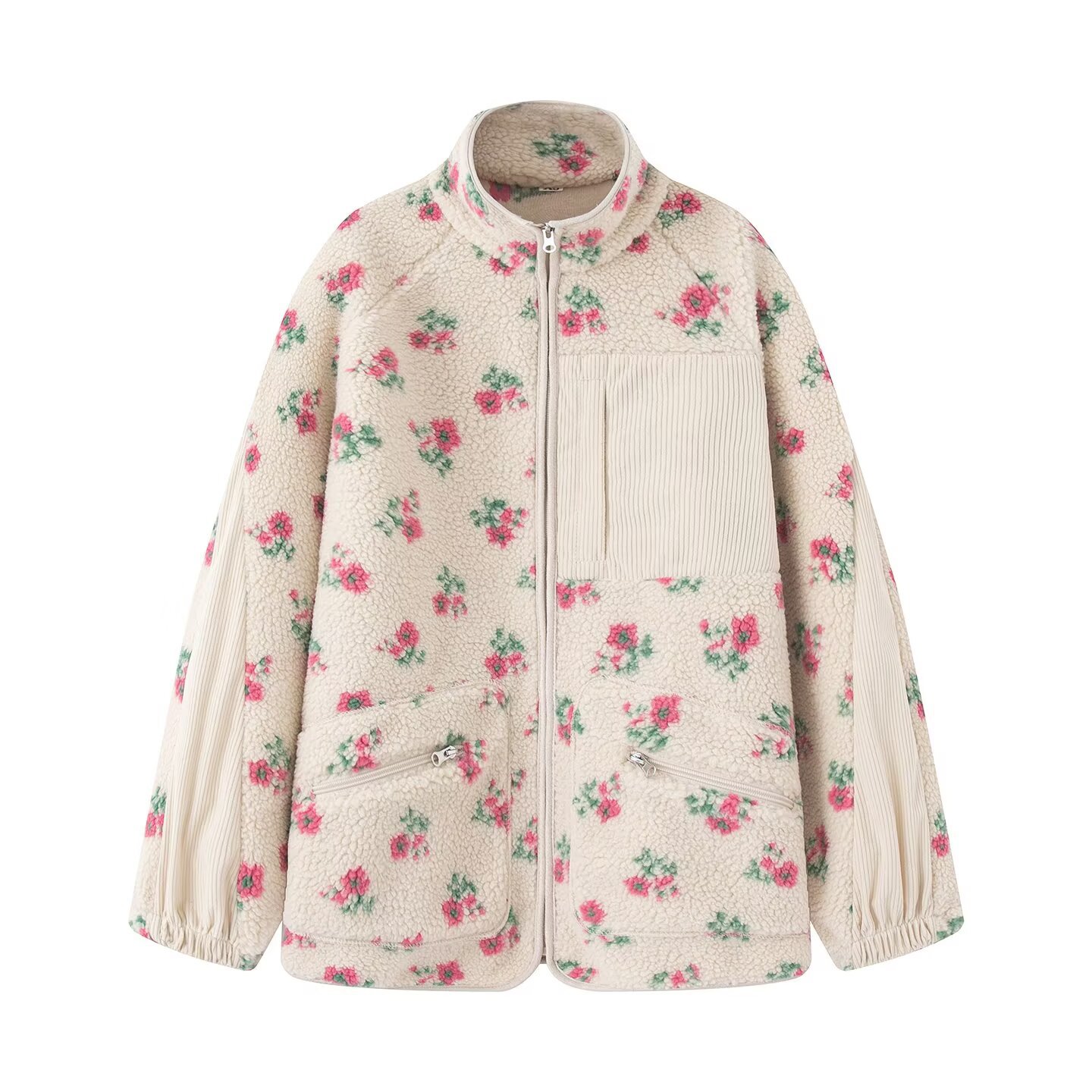 Mode bloemenjas voor dames her - Sherpa Jacket Fleece recensie en prijs