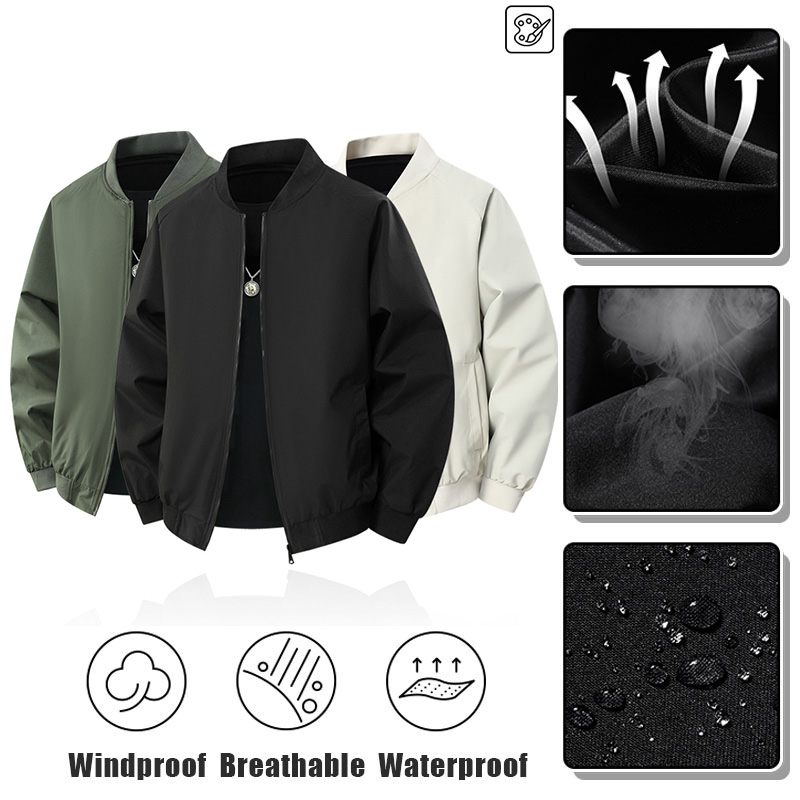 Herfst Waterdichte Baseballkra - Bomber Jacket Men recensie en prijs