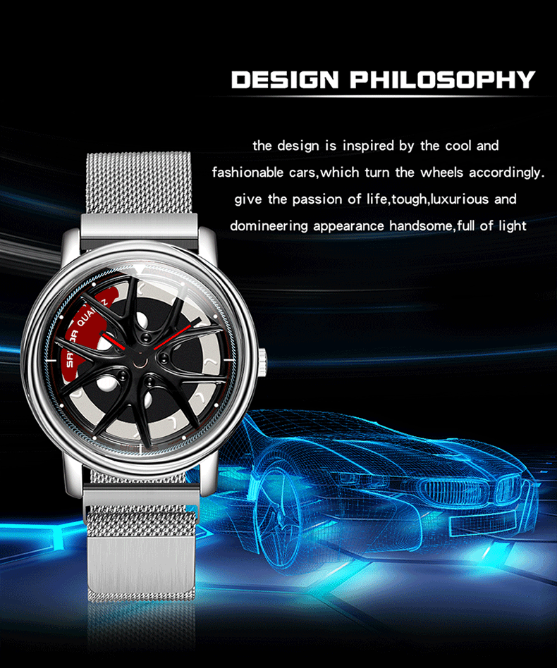 Mannen Horloge Auto Wiel Velg  - Men'S Fashion Hub recensie en prijs
