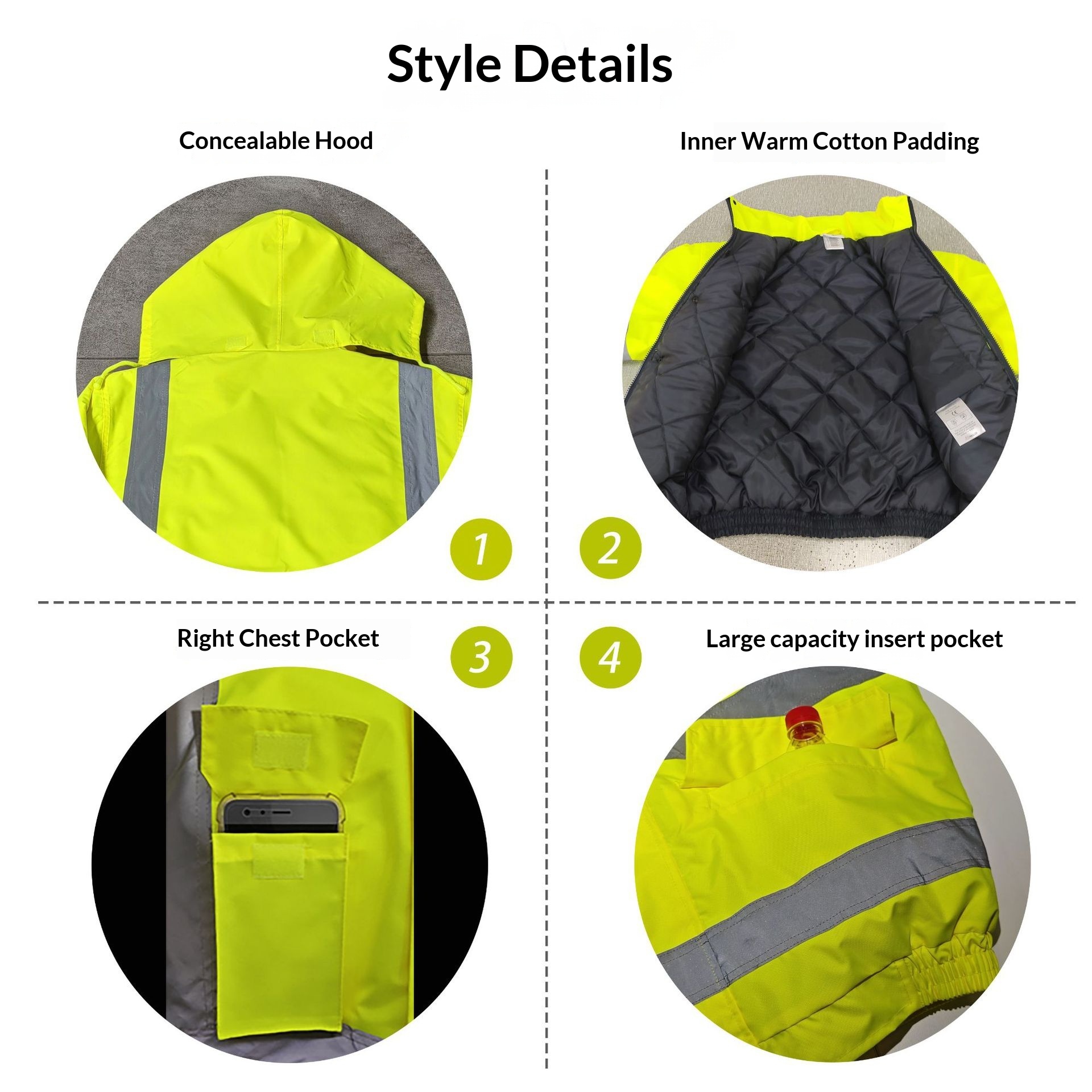 Winterjas met hoge zichtbaarhe - Bomber Jacket Men recensie en prijs