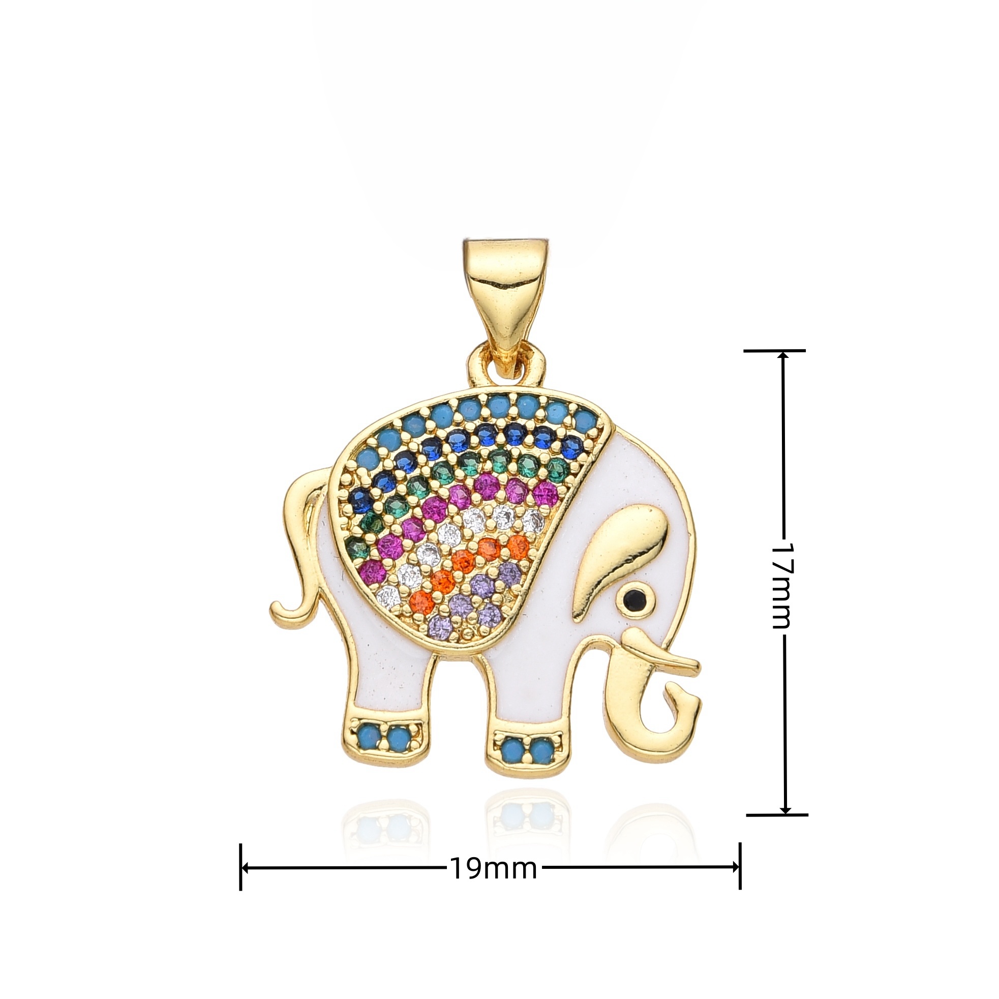 Kleurrijke Olifant Bedels Kubi - Men'S Fashion Gold Chain recensie en prijs