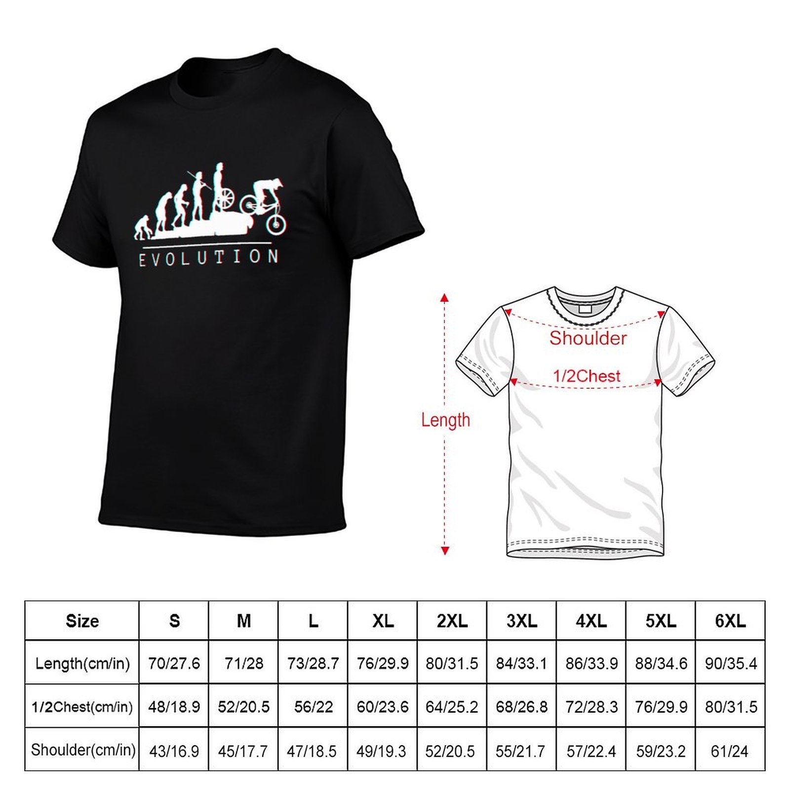 MTB Evolution (wit) T-shirt Ca - Men'S Fashion Evolution recensie en prijs