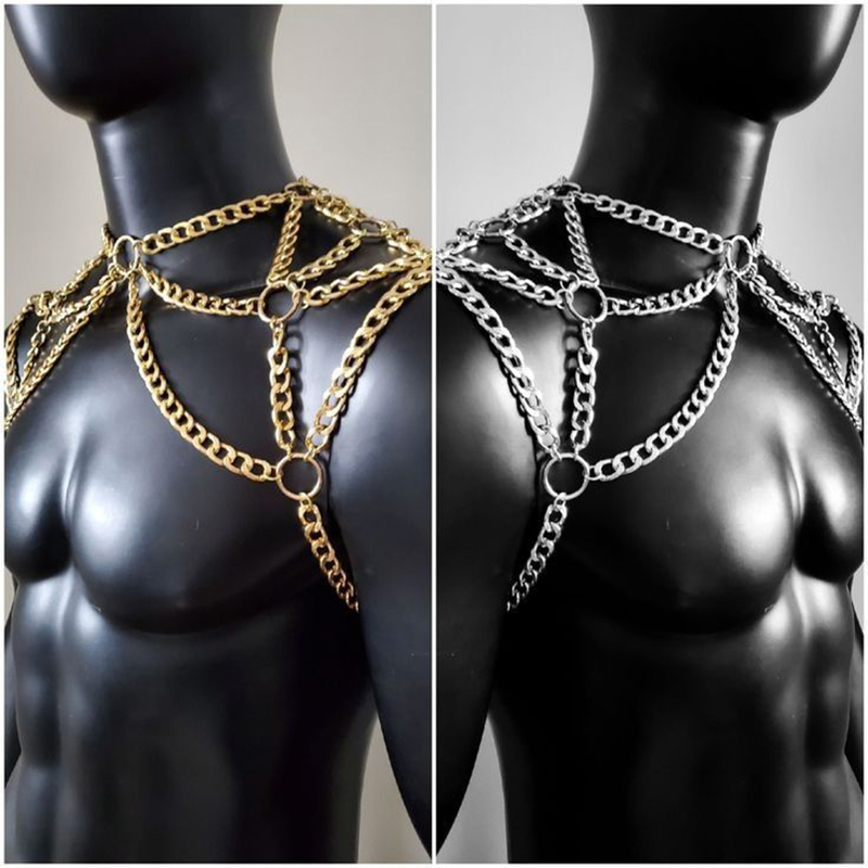 Punk Mannen Schouder Body Chai - Men'S Fashion Gold Chain recensie en prijs