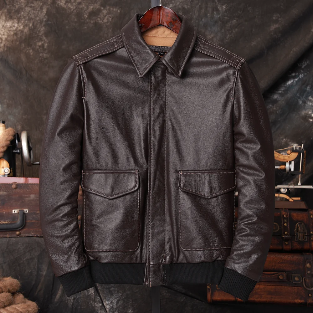 Bomber A2 Pilot Echt Leren Jas - Bomber Jacket Men recensie en prijs