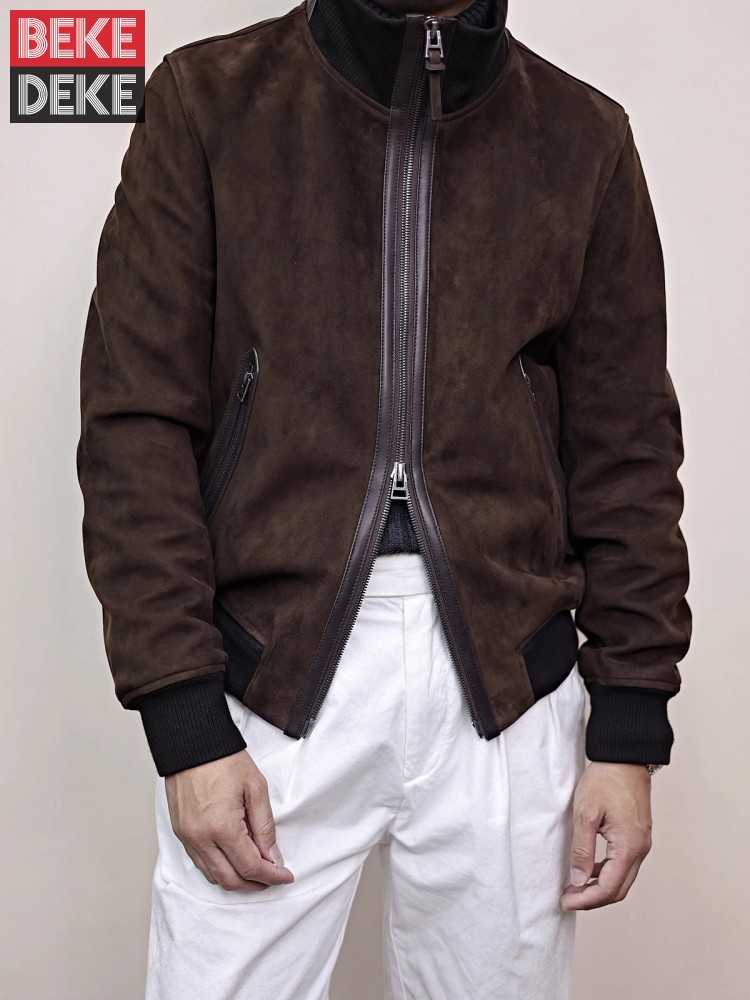 Heren lederen jas opstaande kr - Bomber Jacket Men recensie en prijs