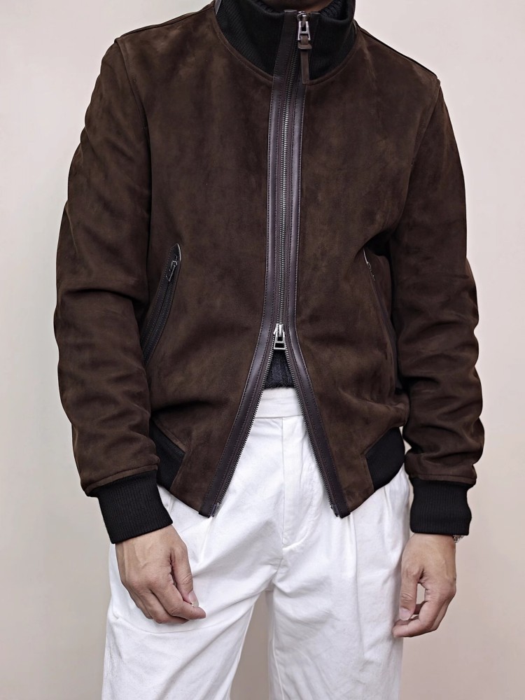 Heren lederen jas opstaande kr - Bomber Jacket Men recensie en prijs