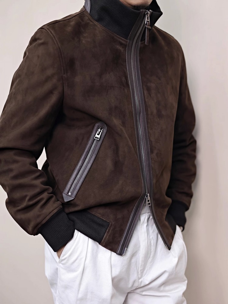 Heren lederen jas opstaande kr - Bomber Jacket Men recensie en prijs