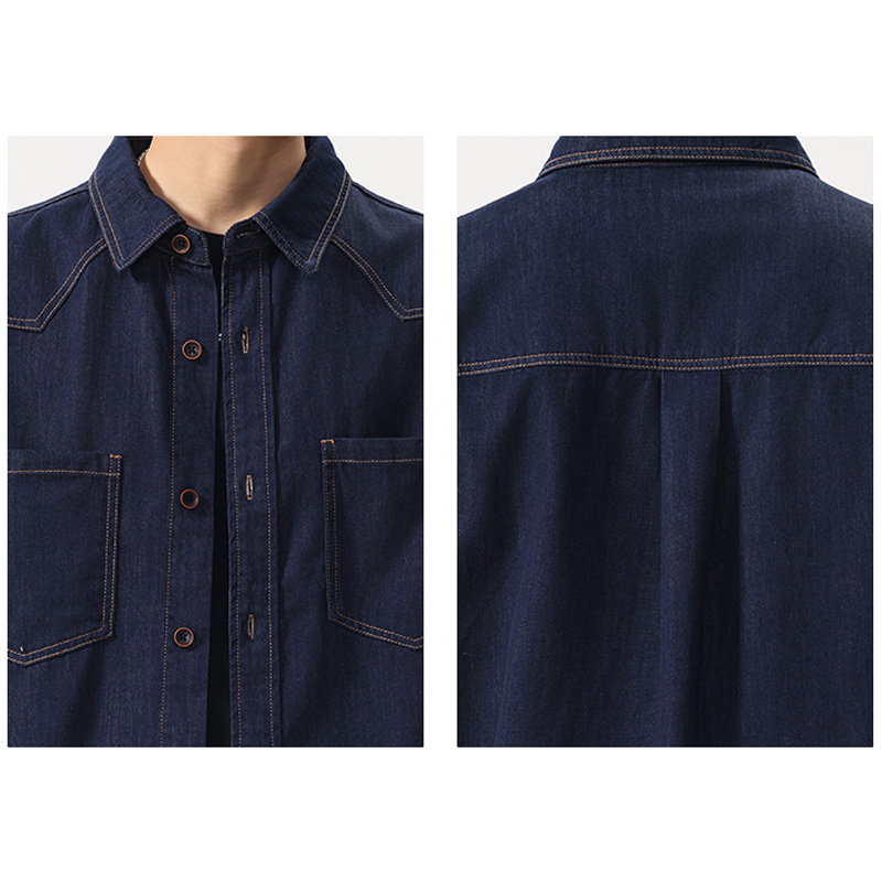 Zomer Lichtgewicht Dun Denim S - Jeans Shirt Fashion For Men recensie en prijs
