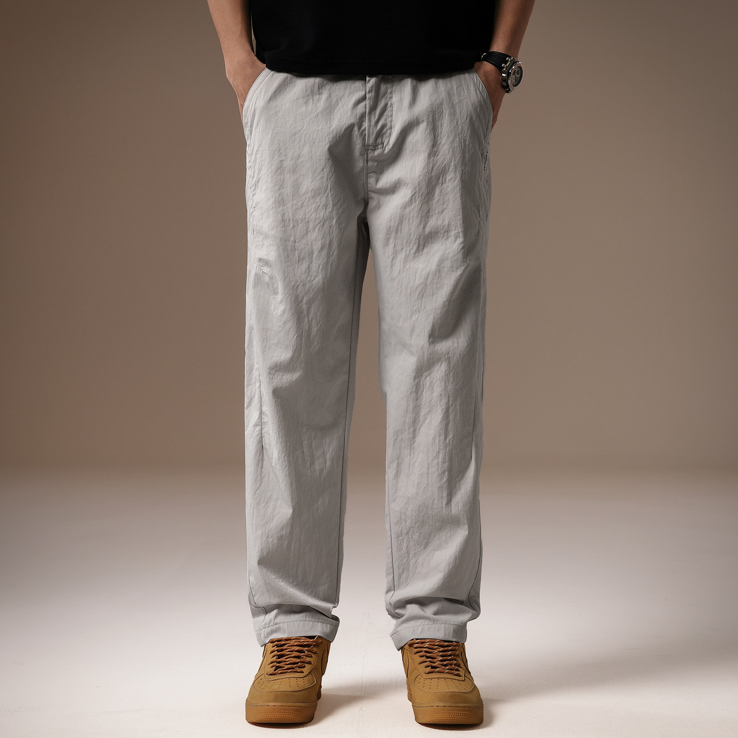 Heren lichtgrijs kaki effen kl - Men'S Fashion Khaki Pants recensie en prijs