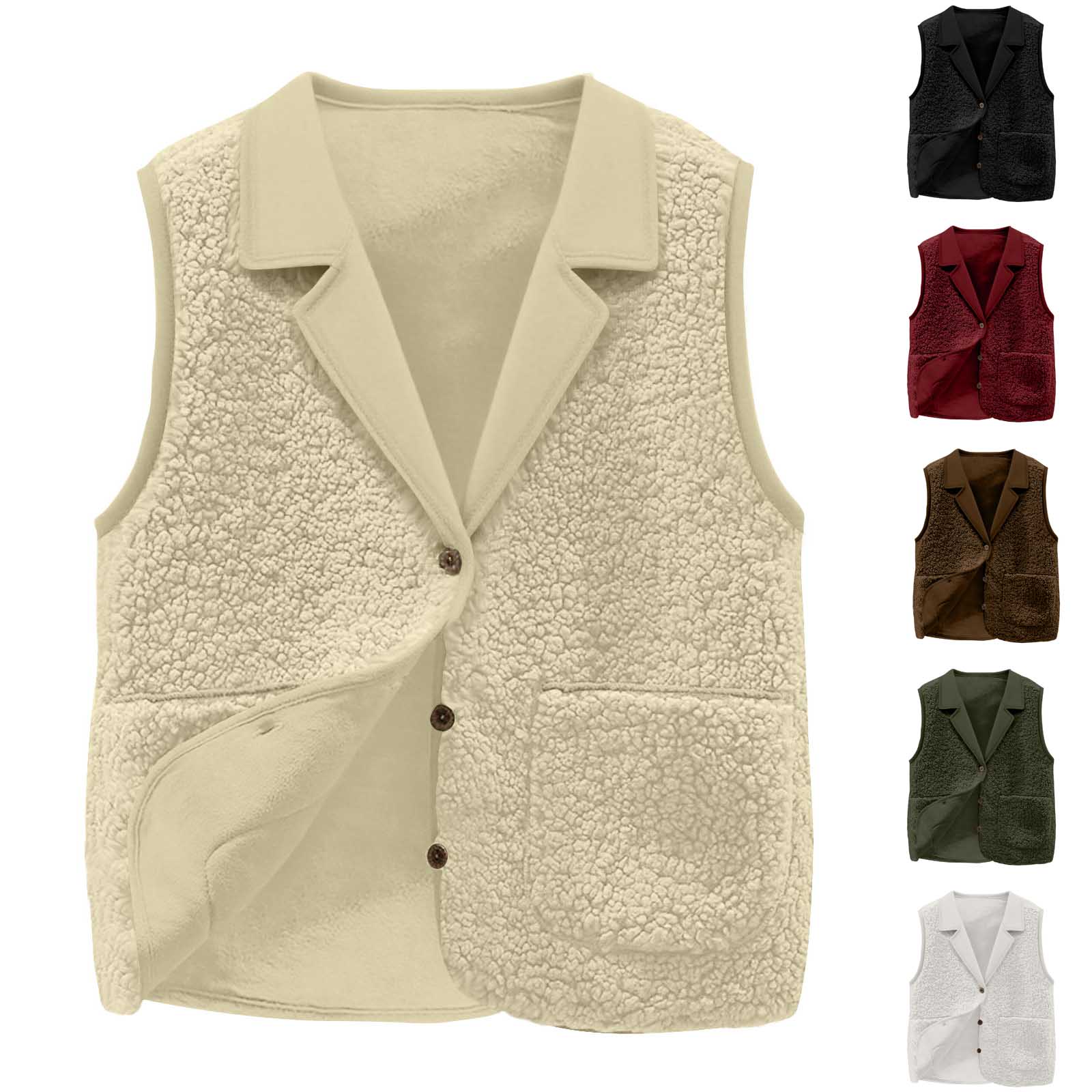 Sherpa-fleecevest voor dames,  - Sherpa Jacket Fleece recensie en prijs