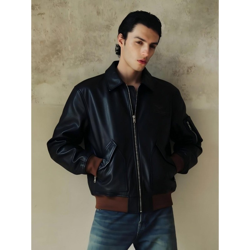 45P Vintage Aviator Flight Jac - Bomber Jacket Men recensie en prijs