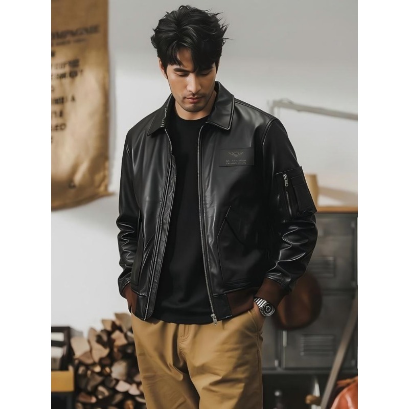45P Vintage Aviator Flight Jac - Bomber Jacket Men recensie en prijs