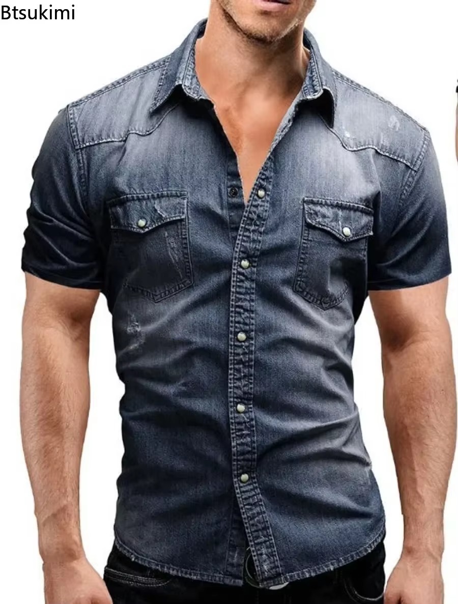 Nieuwe 2026 Heren Elastische S - Jeans Shirt Fashion For Men recensie en prijs
