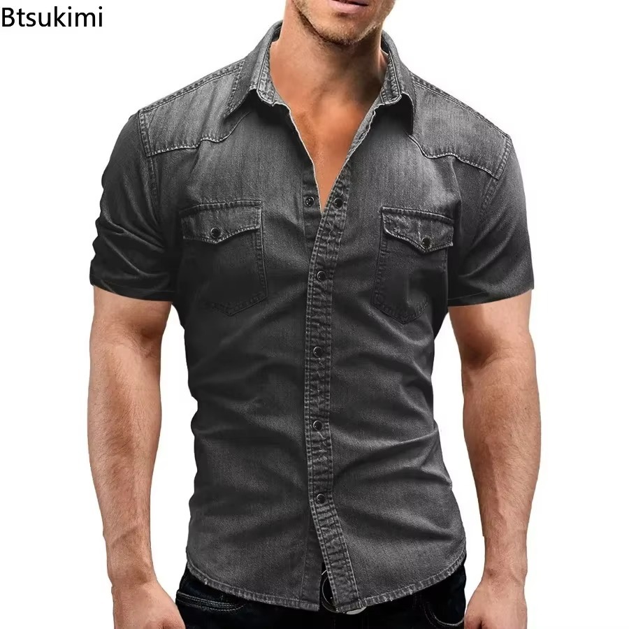 Nieuwe 2026 Heren Elastische S - Jeans Shirt Fashion For Men recensie en prijs