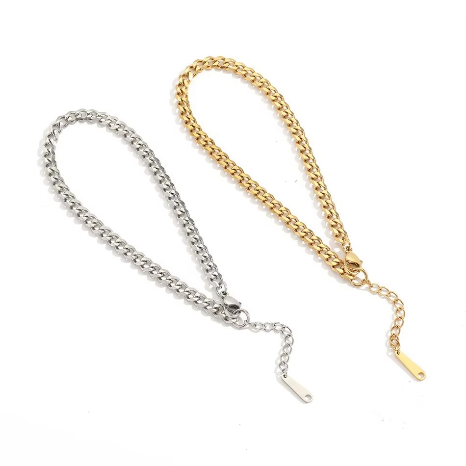 4MM Rvs Eenvoudige Cubaanse Ke - Men'S Fashion Gold Chain recensie en prijs