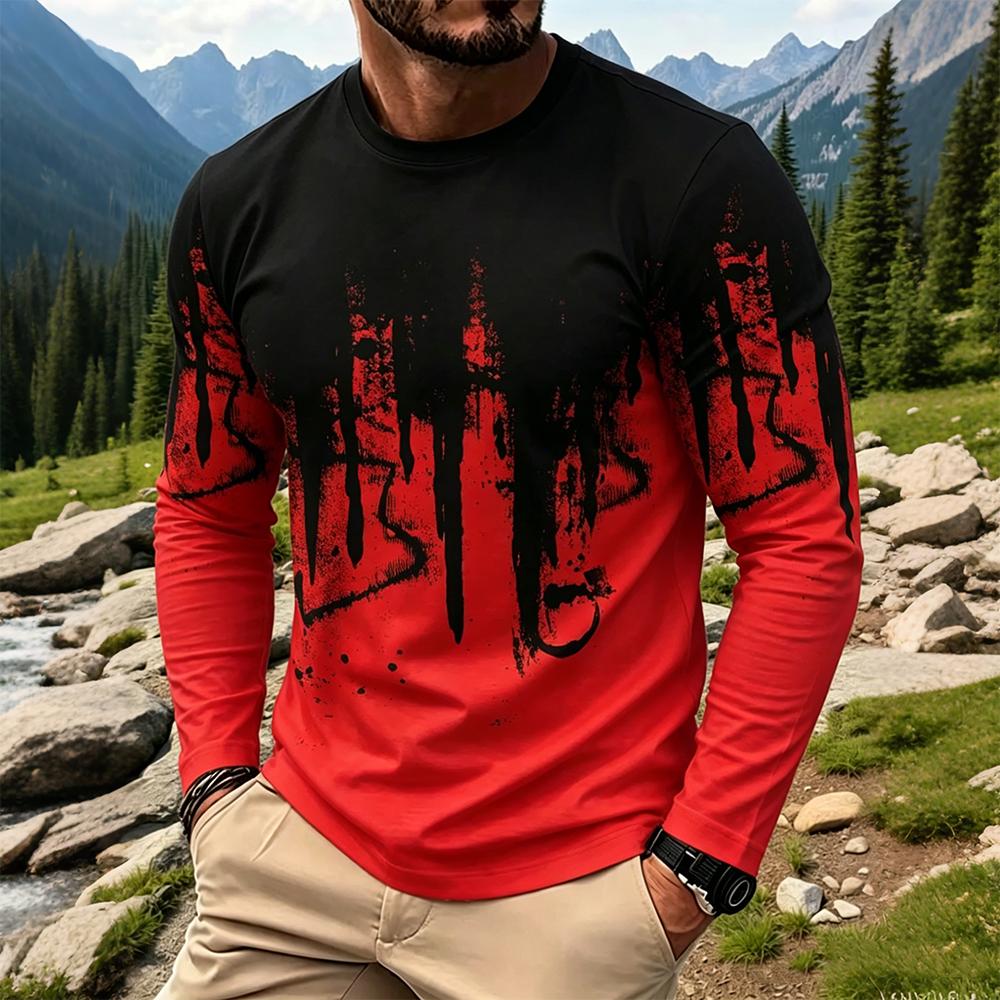 Herentrui met gradiënt inktspa - Men'S Fashion T Shirts recensie en prijs